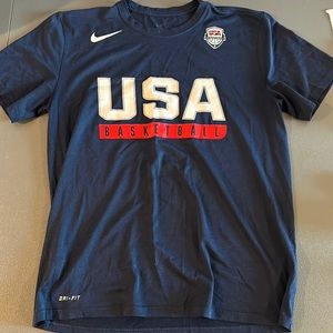 Nike USA Basketball shirt, dry-fit, Large, blue